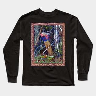 Baba Yaga in her Mortar - Vasilisa the Beautiful - Ivan Bilibin 1899 Long Sleeve T-Shirt